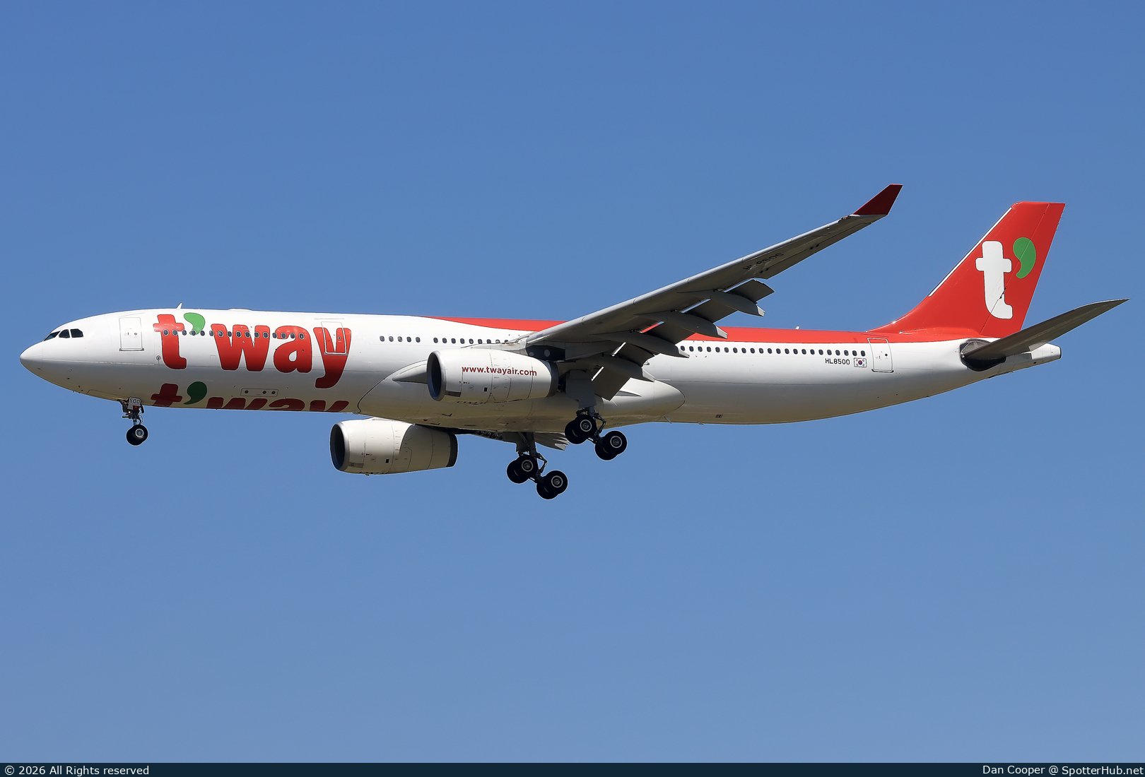 Photo of HL8500 - Airbus A330-343 operated by T'Way Air