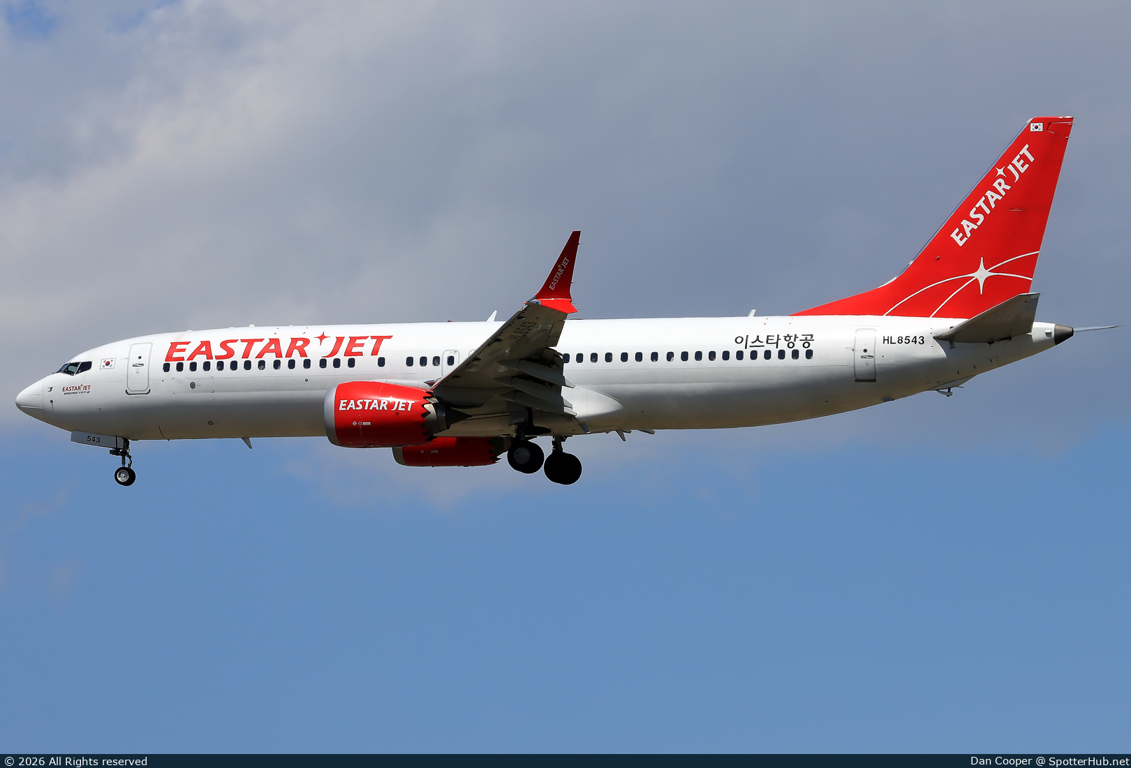 Photo of HL8543 - Boeing 737 MAX 8 operated by Eastar Jet