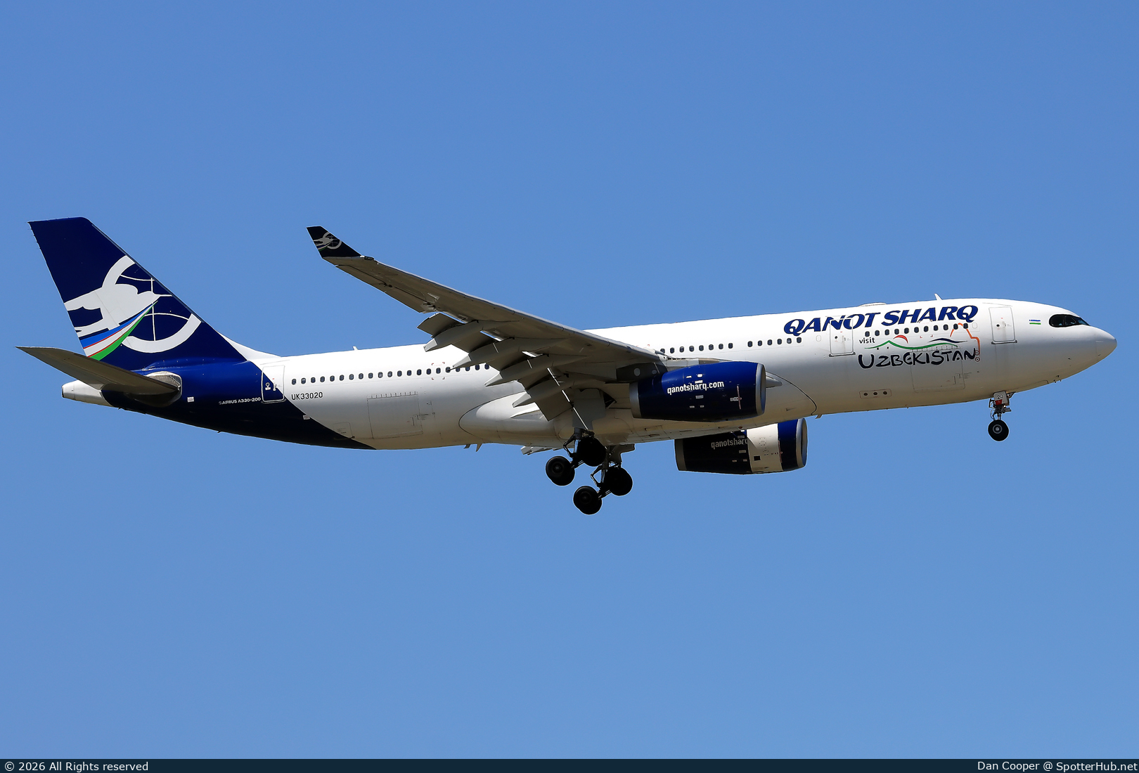 Photo of UK33020 - Airbus A330-243 operated by Qanot Sharq Airlines