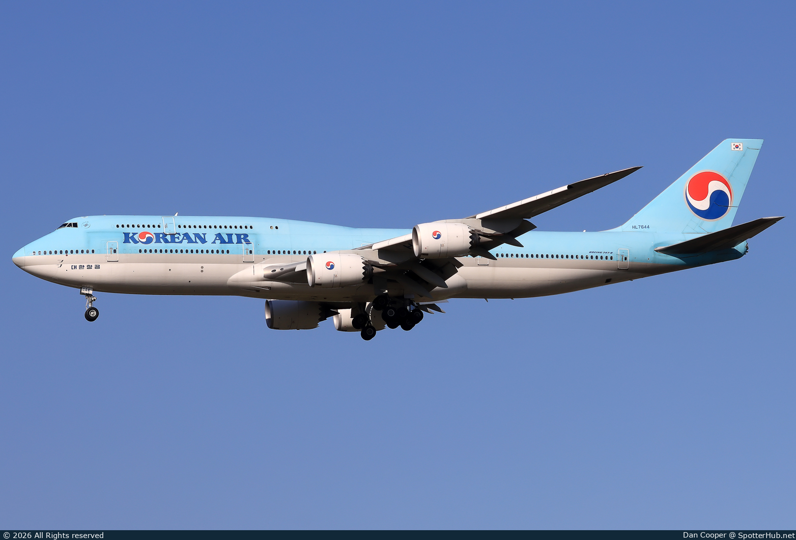 Photo of HL7644 - Boeing 747-8B5 operated by Korean Air