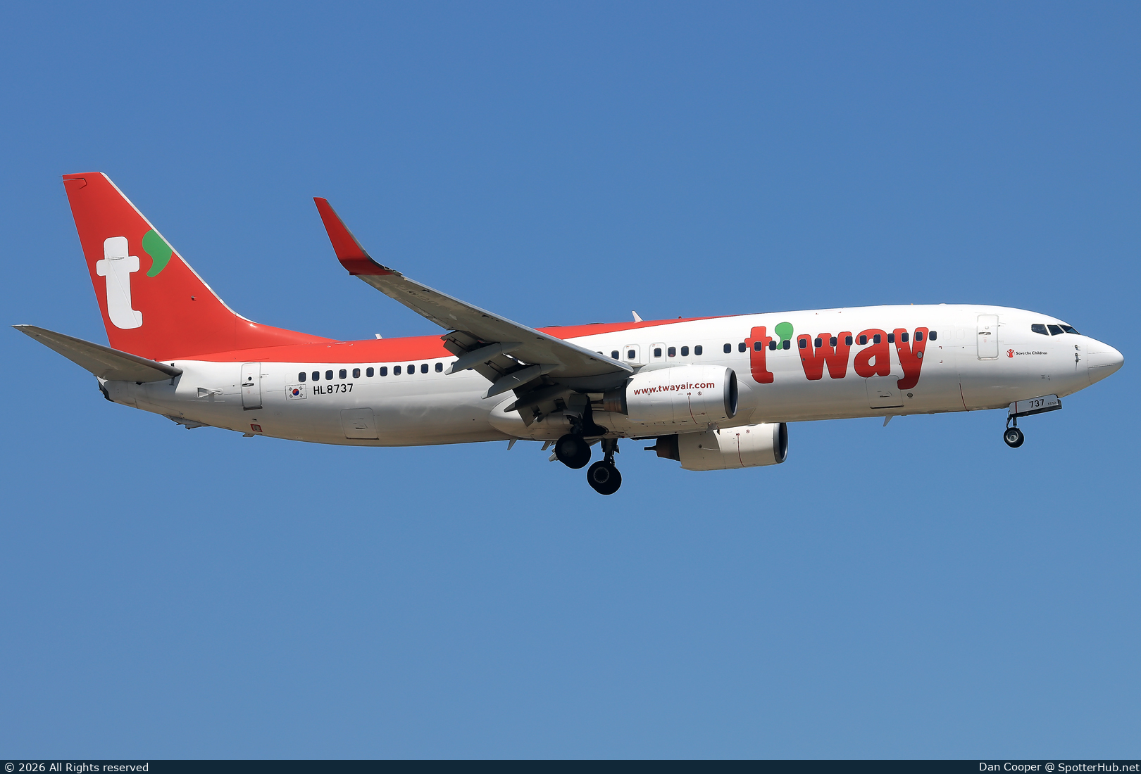Photo of HL8737 - Boeing 737-8HO operated by T'Way Air