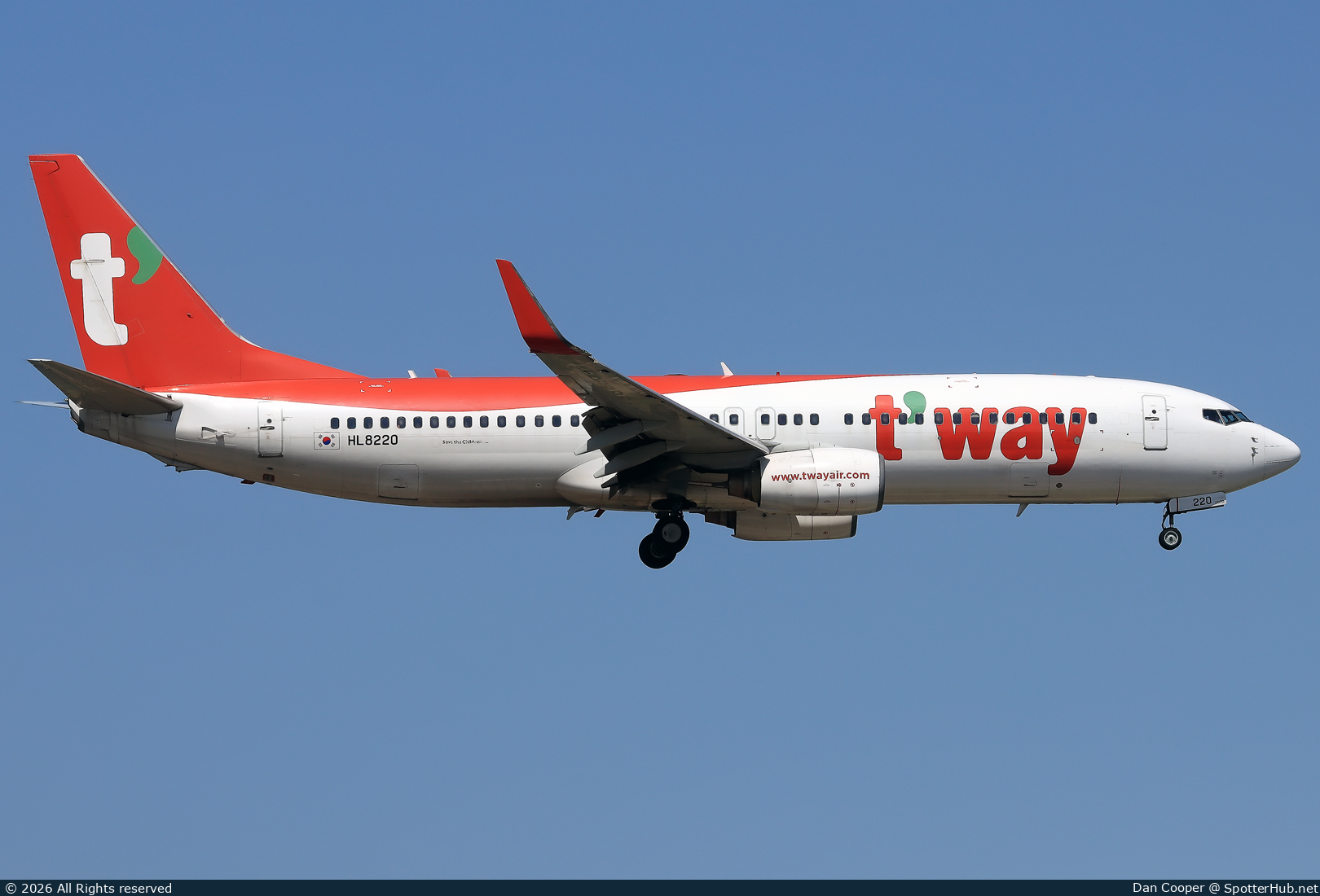 Photo of HL8220 - Boeing 737-8Q8 operated by T'Way Air