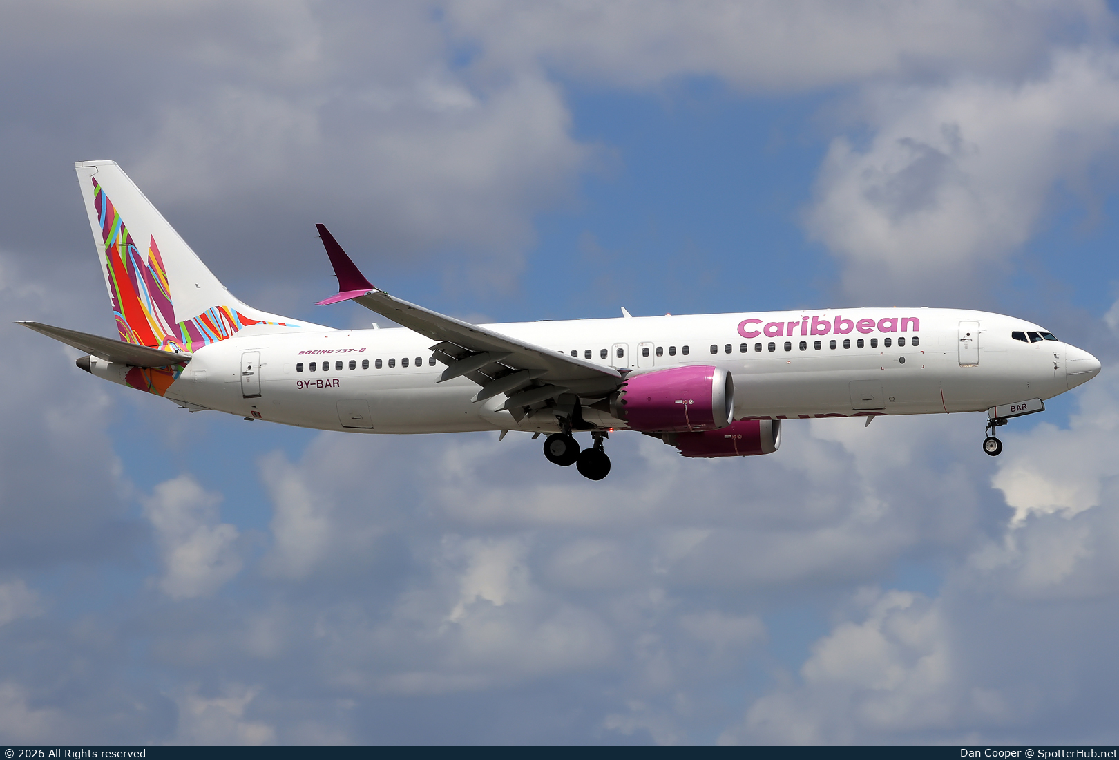 Photo of 9Y-BAR - Boeing 737 MAX 8 operated by Caribbean Airlines
