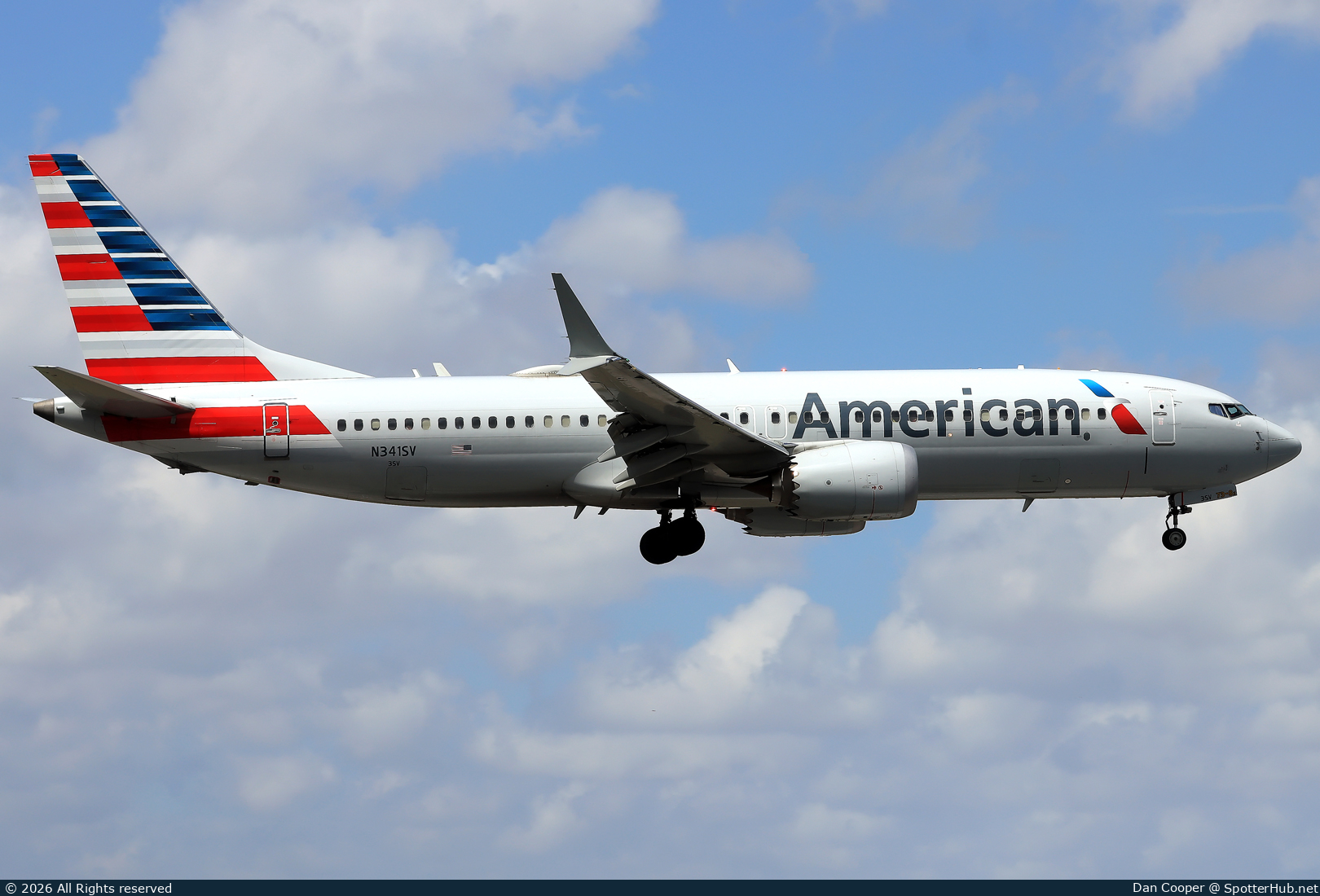 Photo of N341SV - Boeing 737 MAX 8 operated by American Airlines