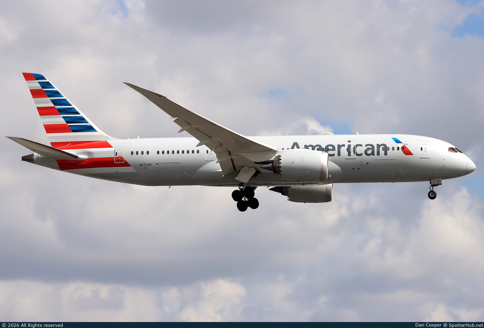 Photo of N875BD - Boeing 787-8 Dreamliner operated by American Airlines