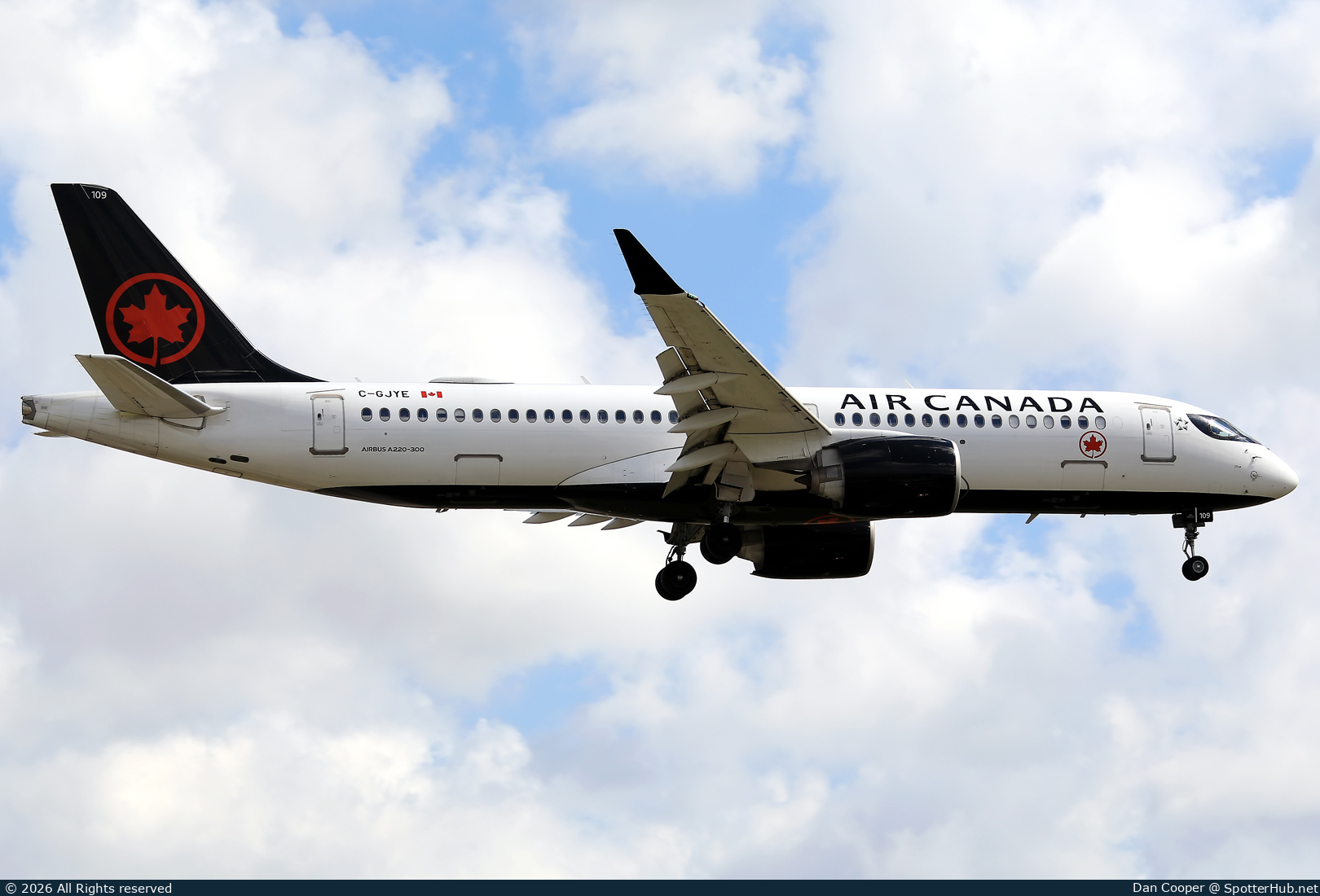 Photo of C-GJYE - Airbus A220-300 operated by Air Canada