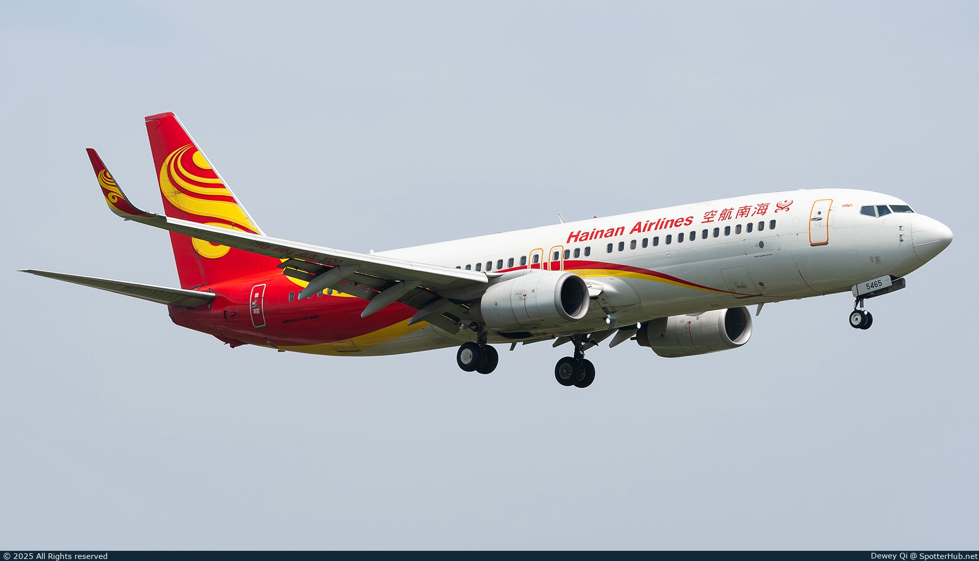 Photo of B-5465 - Boeing 737-84P operated by Hainan Airlines