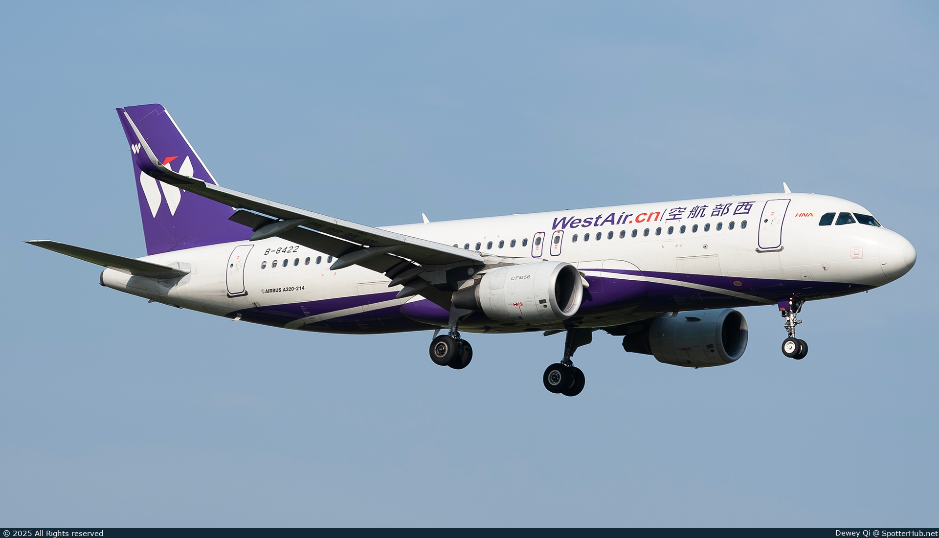 Photo of B-8422 - Airbus A320-214 operated by West Air