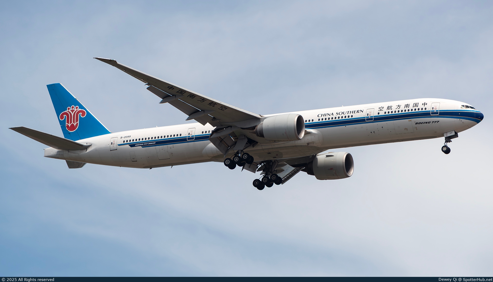 Photo of B-2099 - Boeing 777-31B(ER) operated by China Southern Airlines