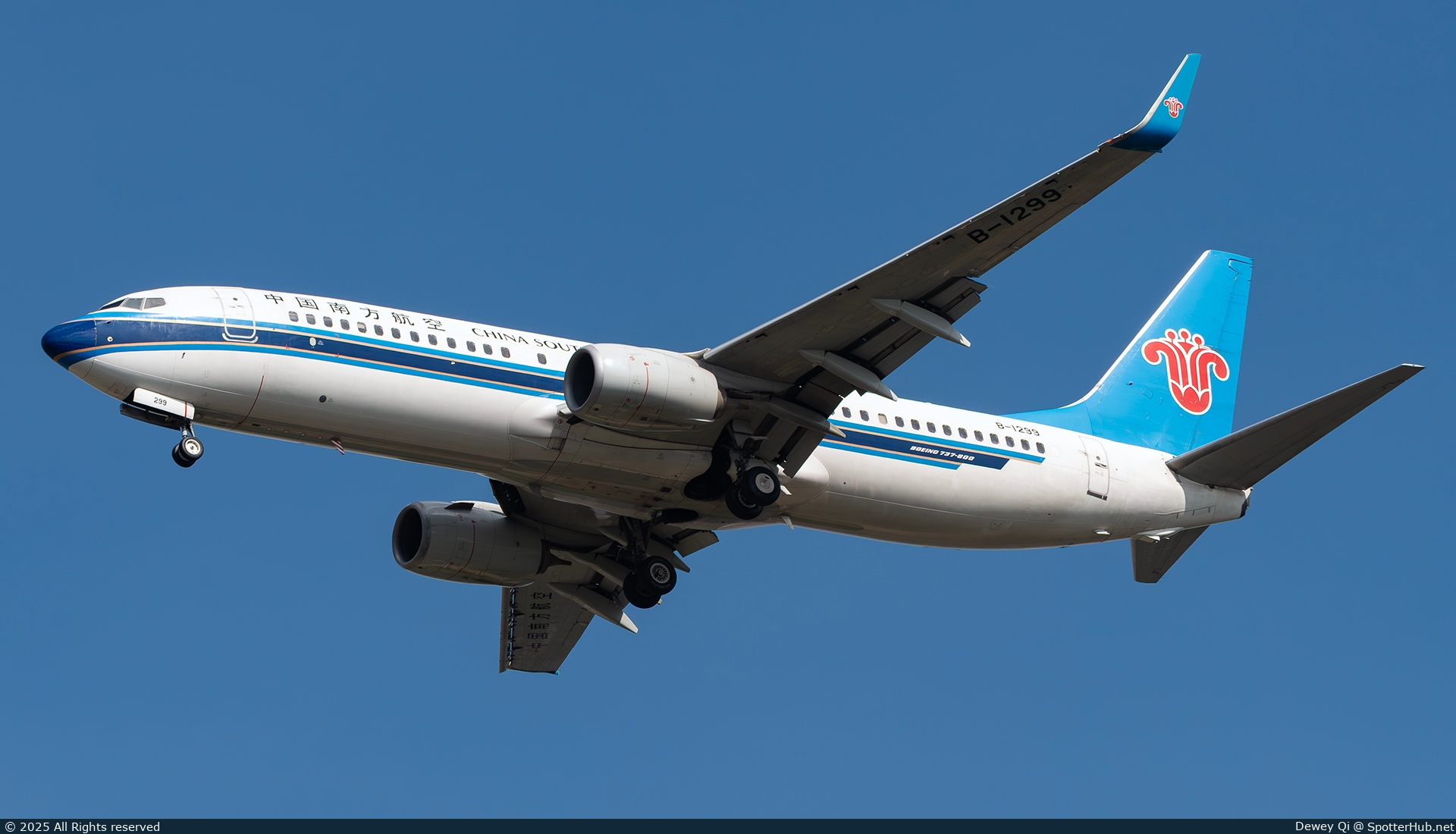 Photo of B-1299 - Boeing 737-81B operated by China Southern Airlines