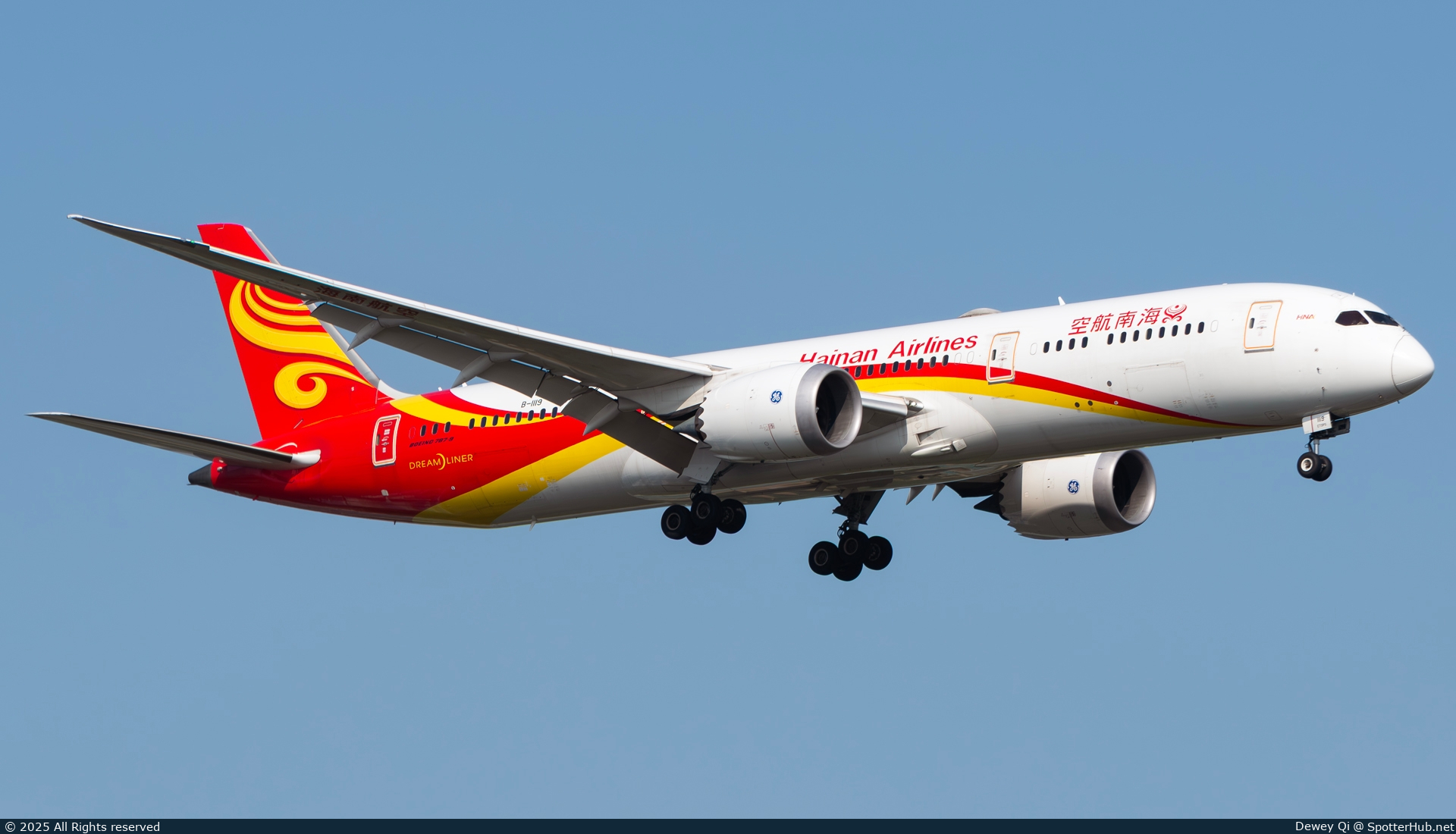 Photo of B-1119 - Boeing 787-9 Dreamliner operated by Hainan Airlines