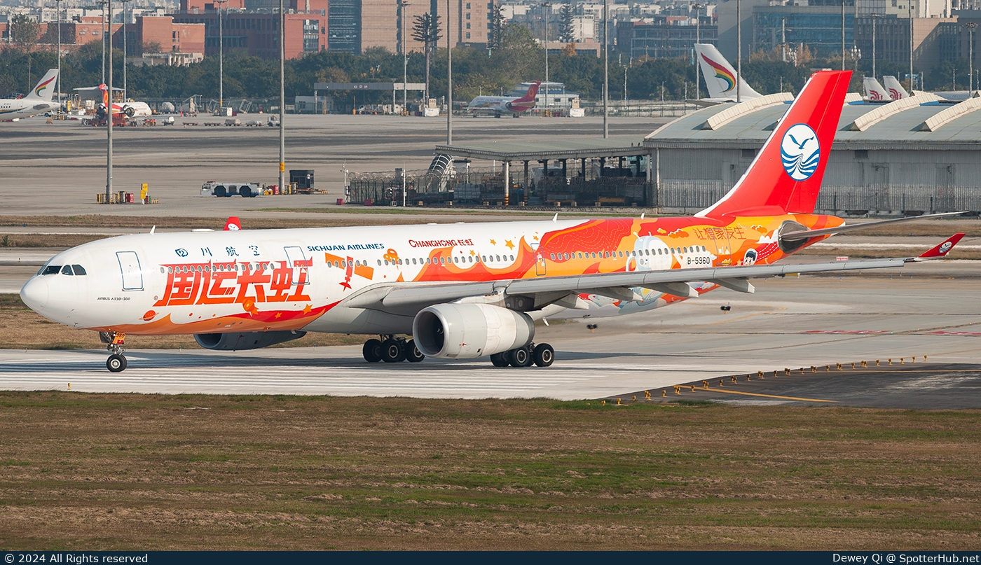 Photo of B-5960 - Airbus A330-343 operated by Sichuan Airlines
