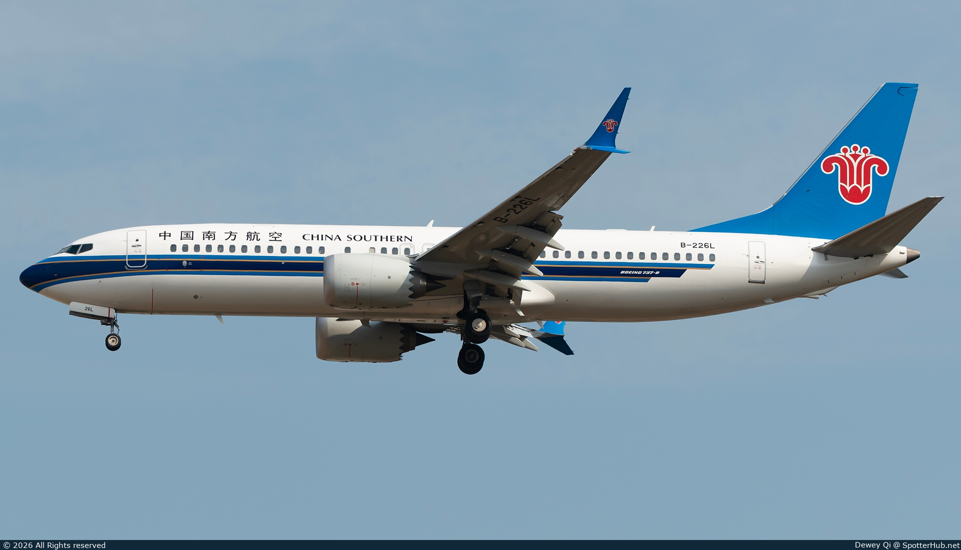 Photo of B-226L - Boeing 737 MAX 8 operated by China Southern Airlines