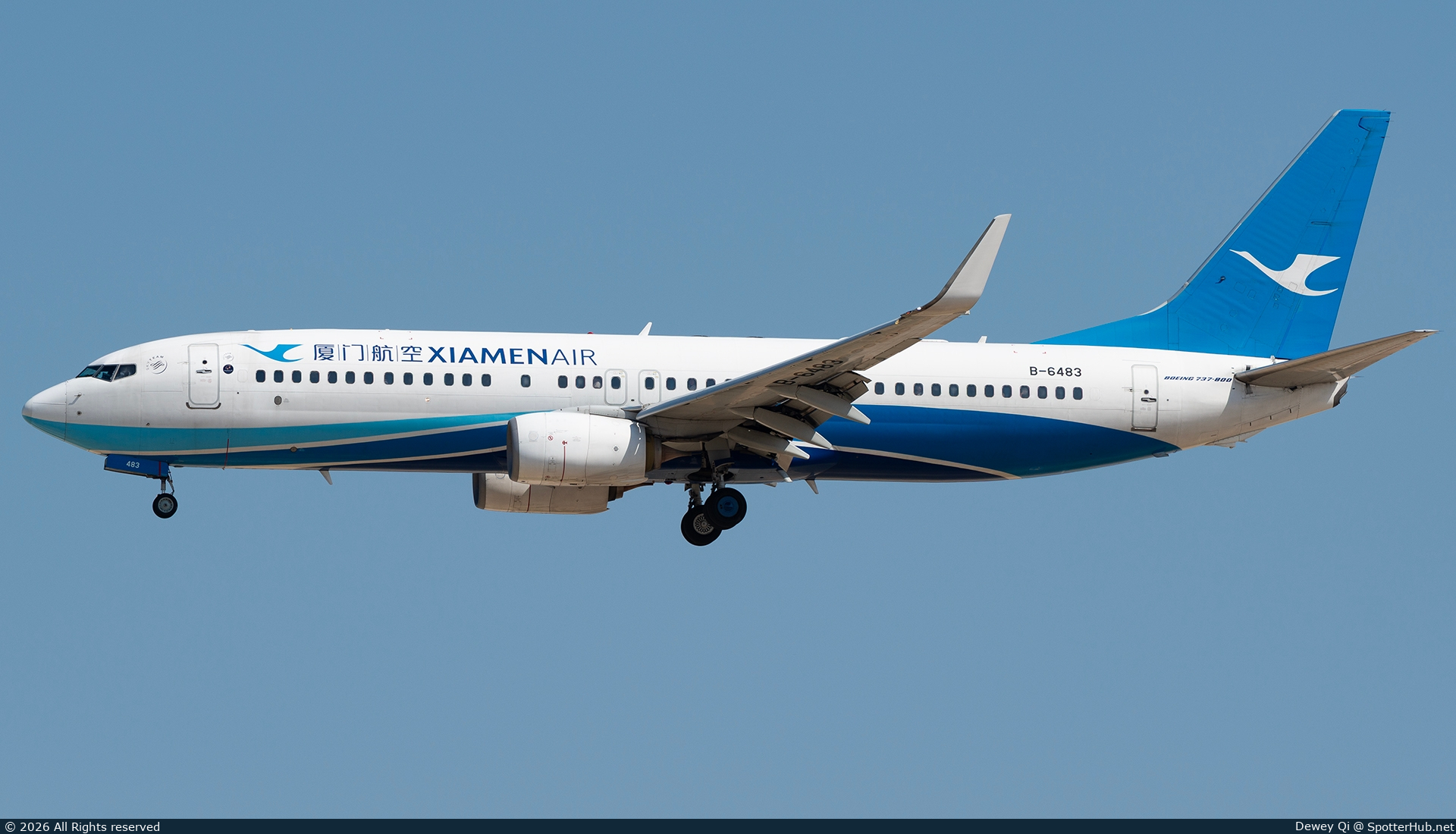 Photo of B-6483 - Boeing 737-85C operated by Xiamen Airlines
