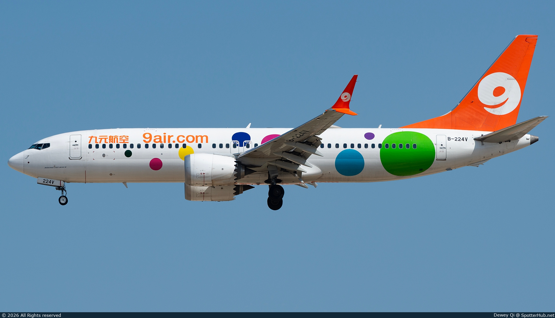 Photo of B-224V - Boeing 737 MAX 8 operated by 9Air
