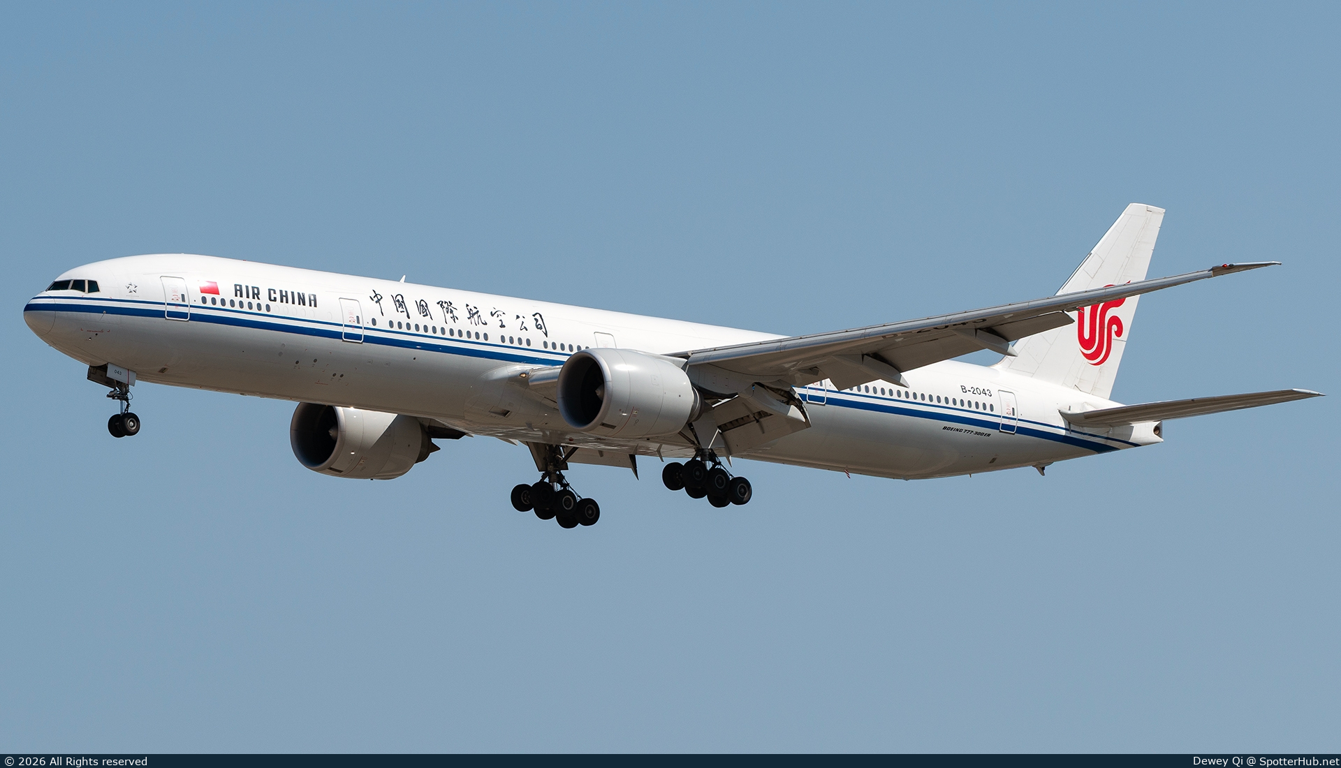Photo of B-2043 - Boeing 777-39L(ER) operated by Air China