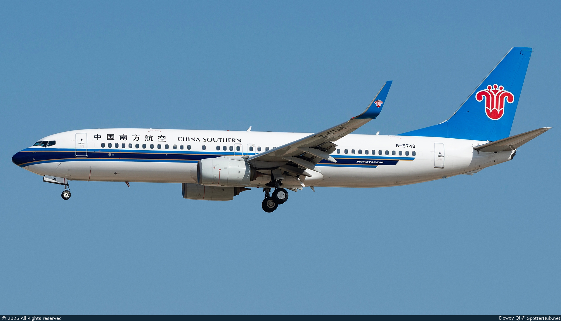 Photo of B-5748 - Boeing 737-81B operated by China Southern Airlines
