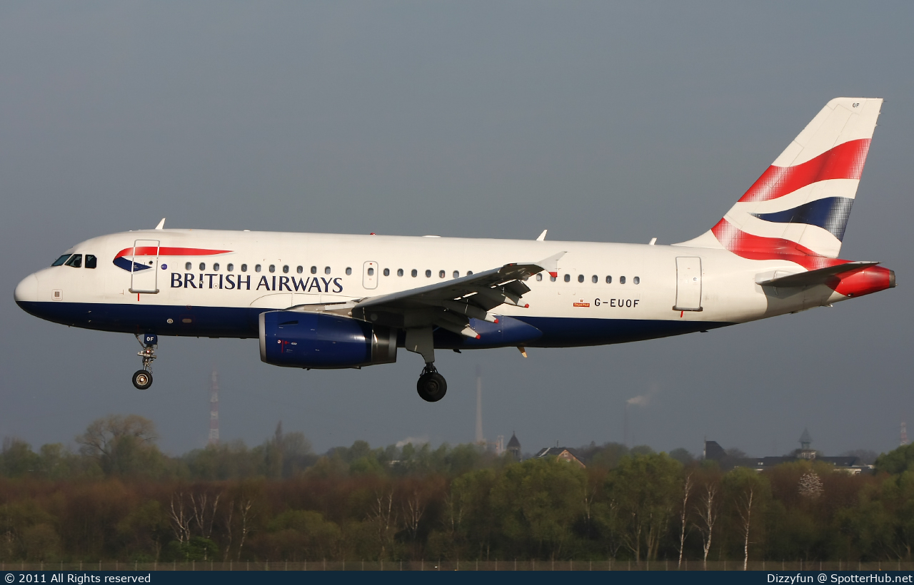 Photo of G-EUOF - Airbus A319-131 operated by British Airways