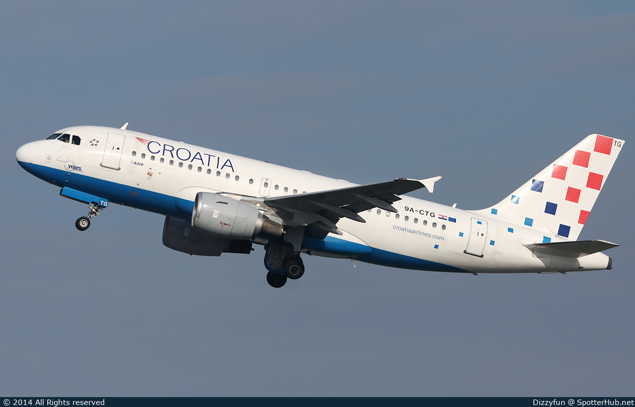 Photo of 9A-CTG - Airbus A319-112 operated by Croatia Airlines