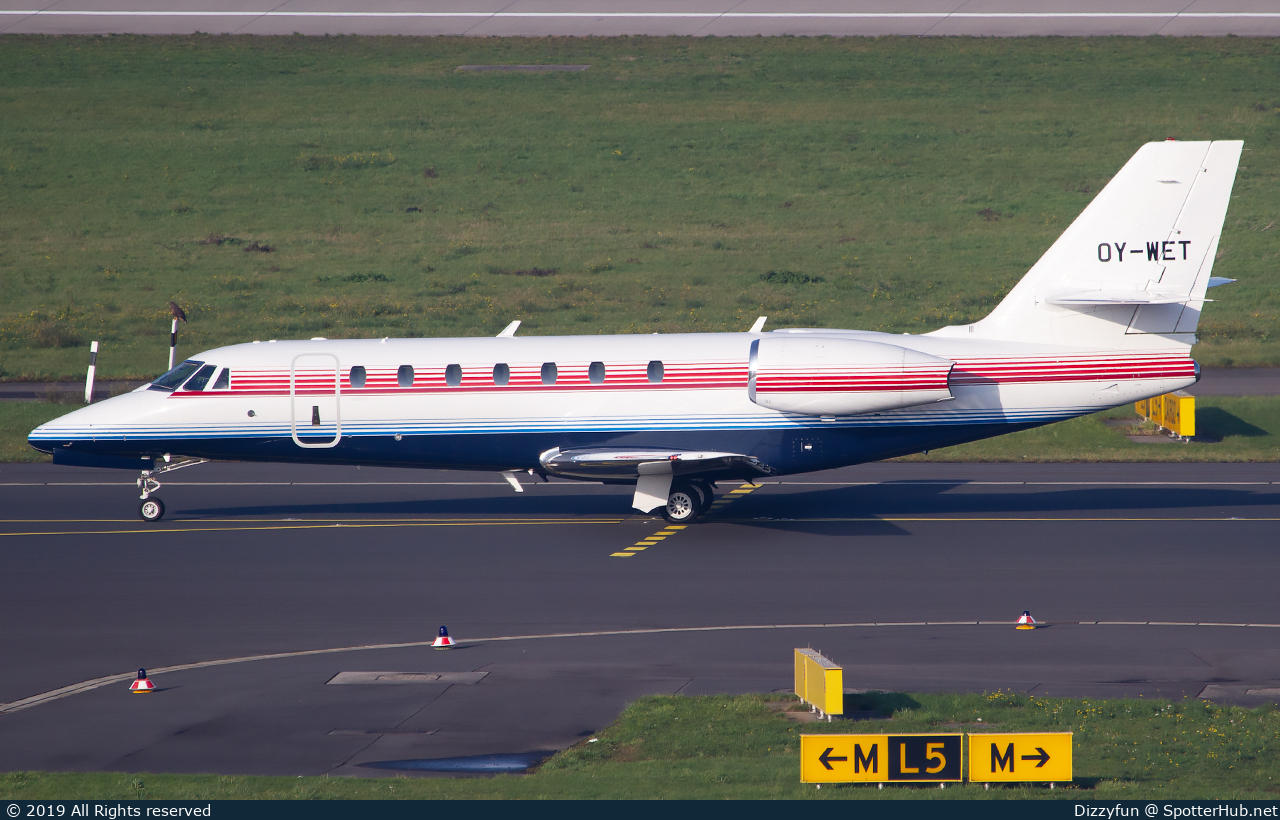 Photo of OY-WET - Cessna 680 Citation Sovereign operated by Weibel Scientific