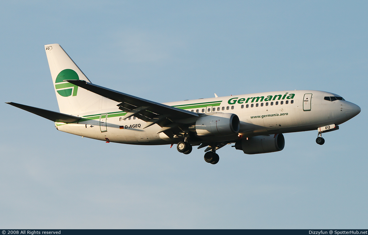 Photo of D-AGEQ - Boeing 737-75B operated by Germania