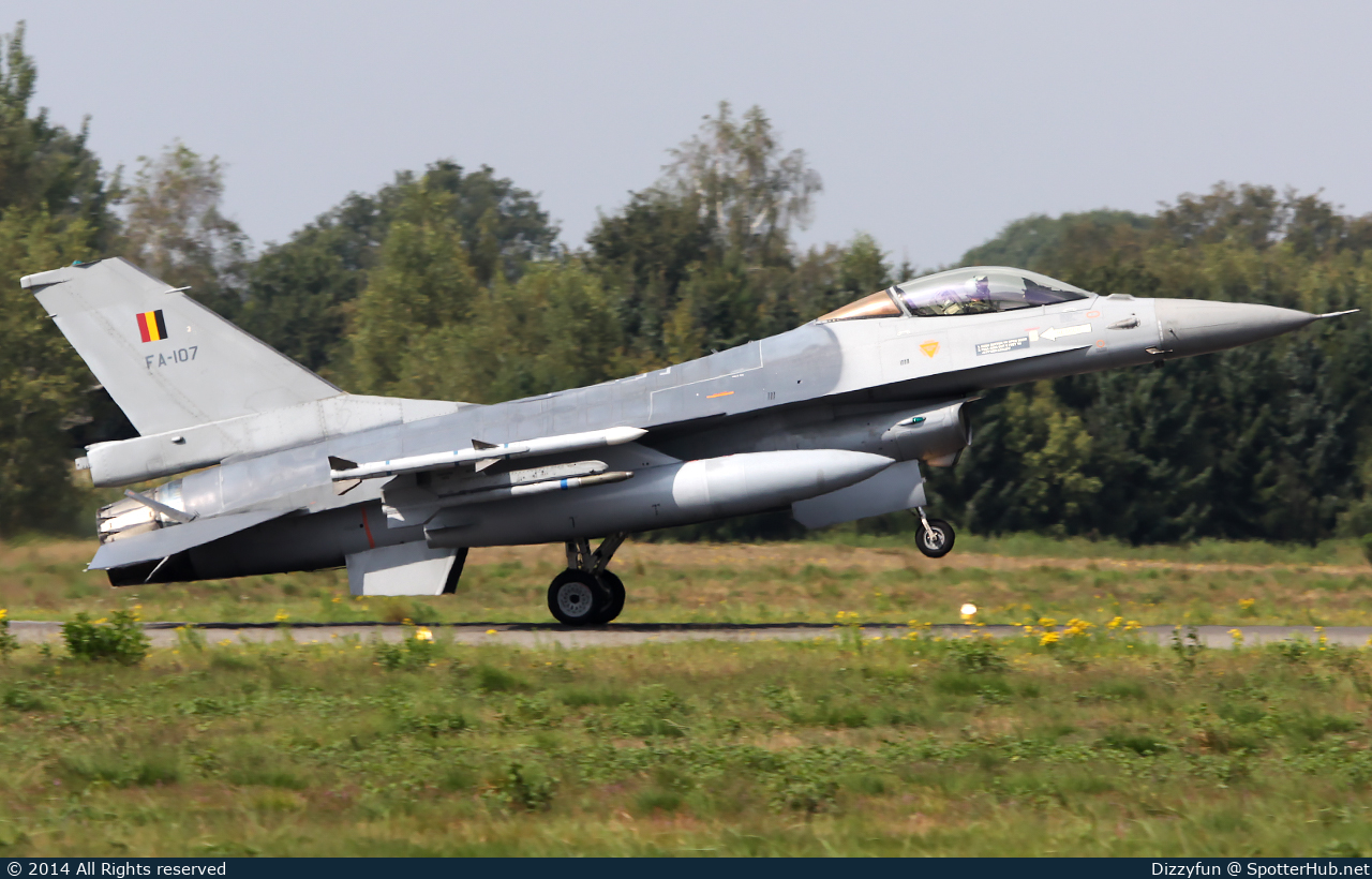 Photo of FA-107 - General Dynamics F-16AM Fighting Falcon operated by Belgian Air Force