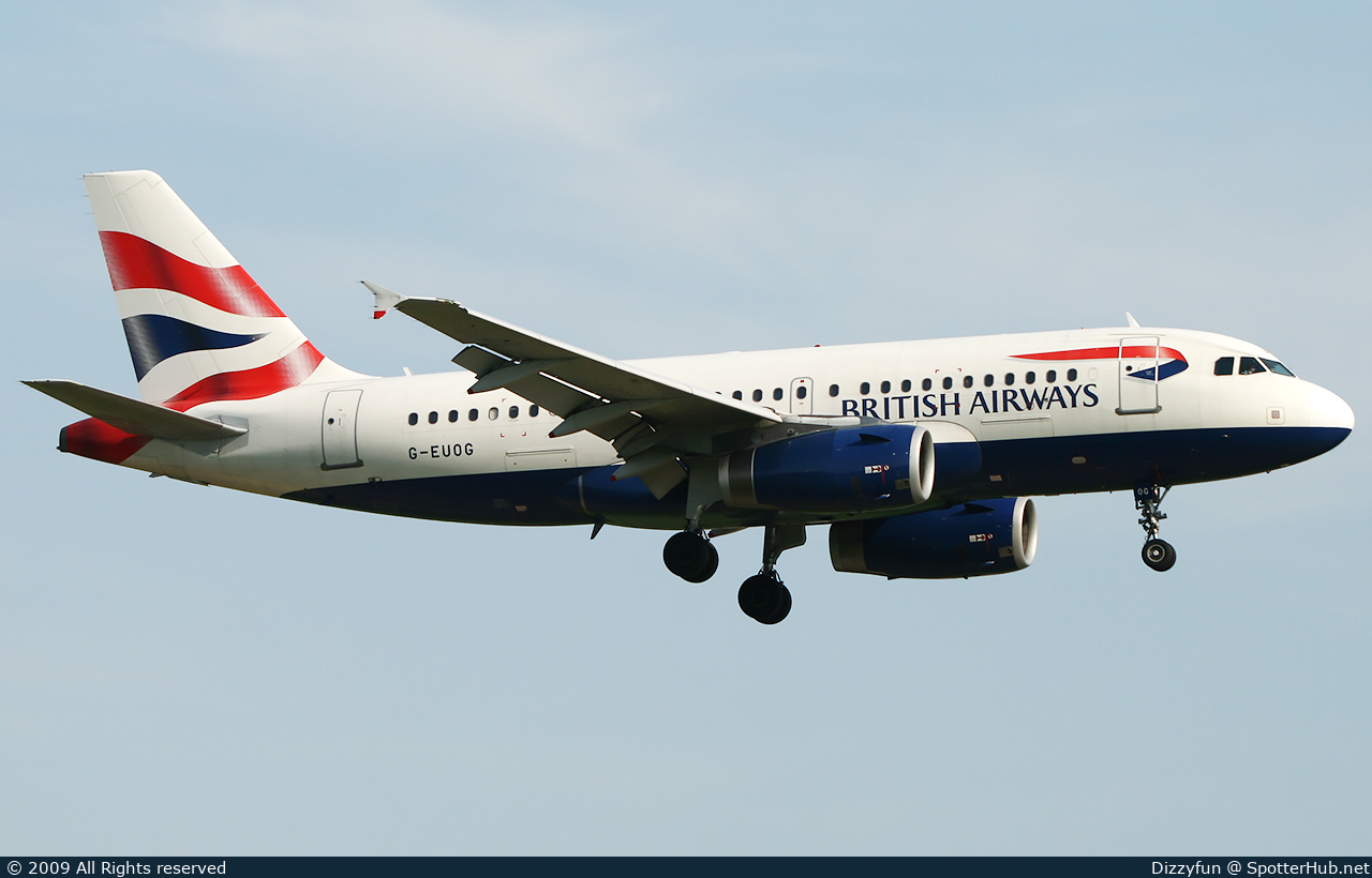 Photo of G-EUOG - Airbus A319-131 operated by British Airways