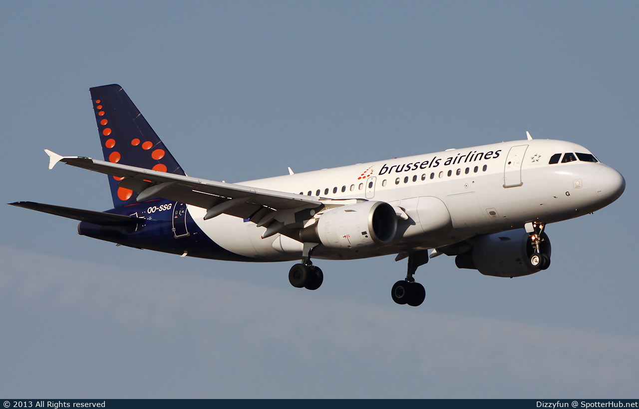 Photo of OO-SSG - Airbus A319-112 operated by Brussels Airlines