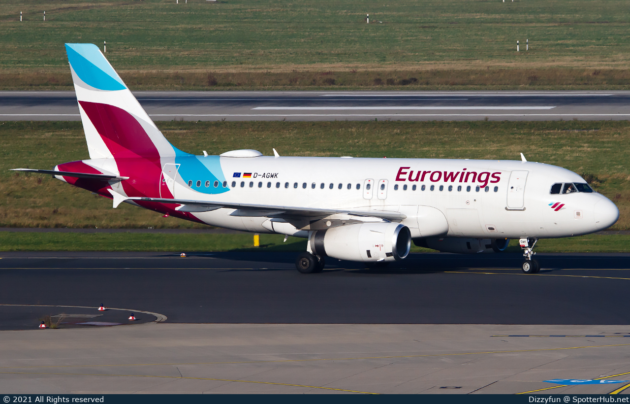 Photo of D-AGWK - Airbus A319-132 operated by Eurowings