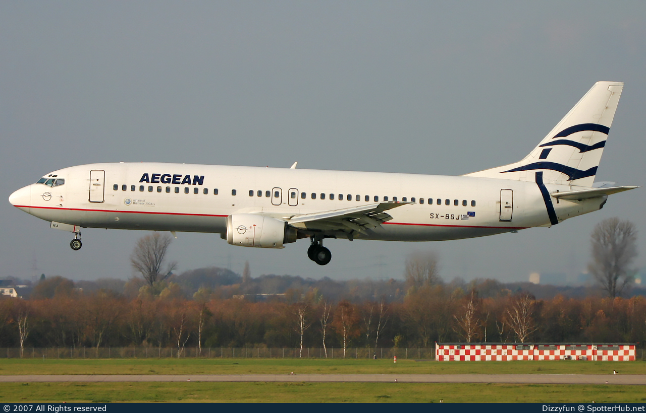 Photo of SX-BGJ - Boeing 737-4S3 operated by Aegean Airlines