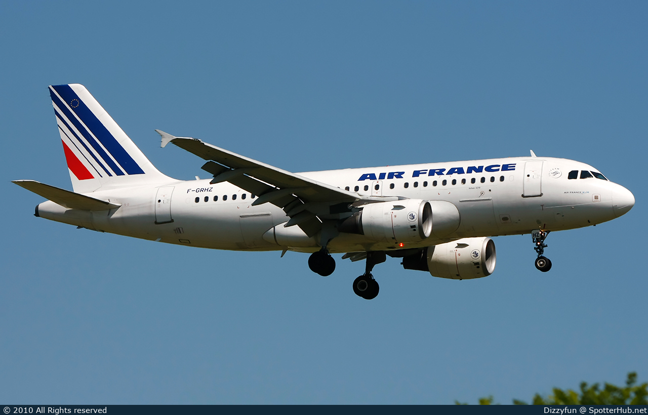 Photo of F-GRHZ - Airbus A319-111 operated by Air France