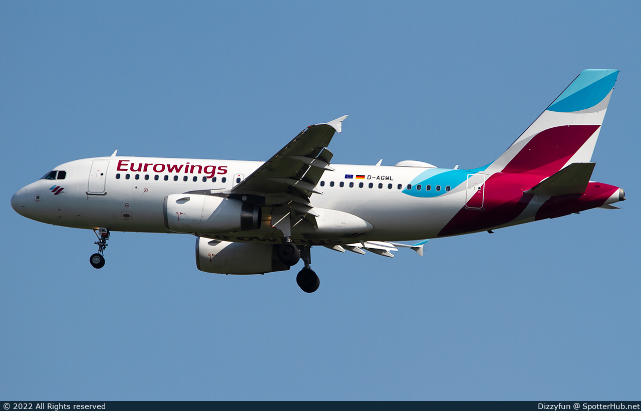 Photo of D-AGWL - Airbus A319-132 operated by Eurowings