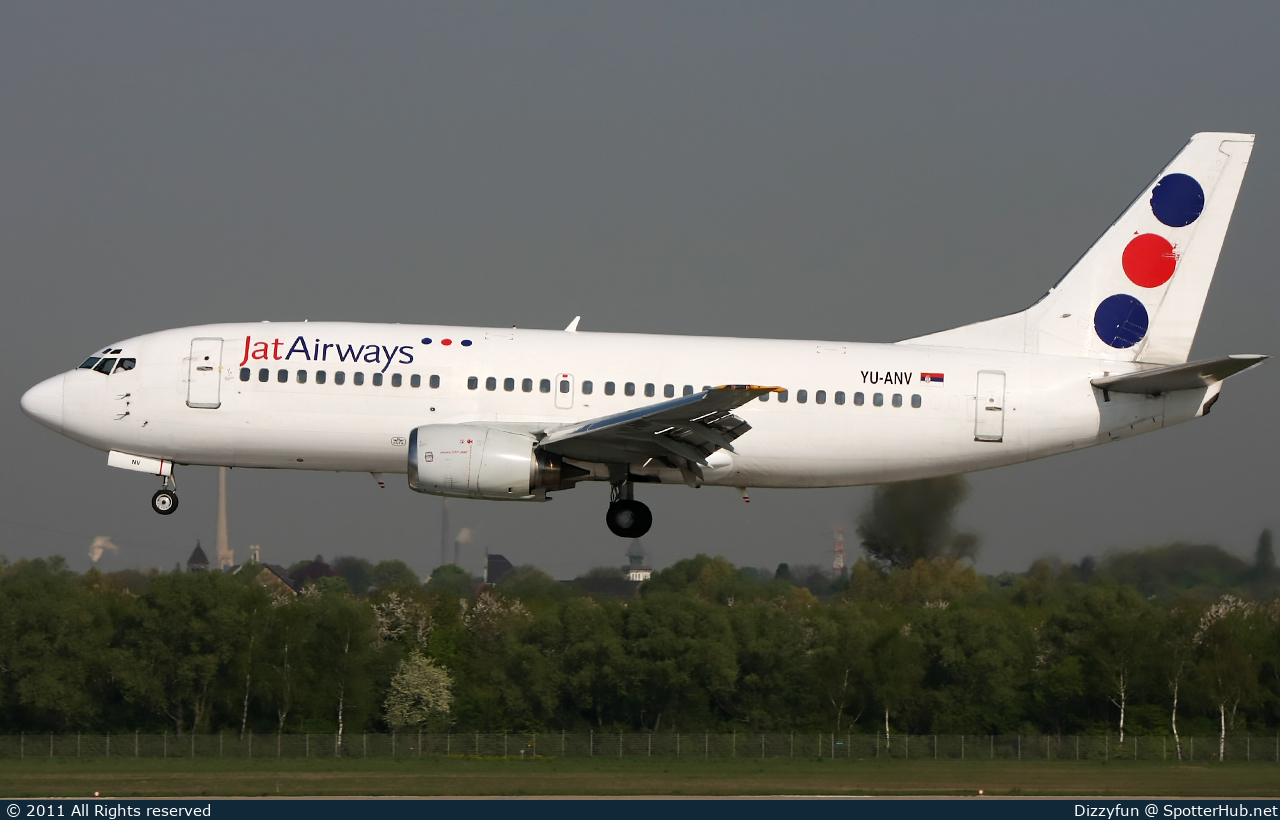 Photo of YU-ANV - Boeing 737-3H9 operated by JAT Airways