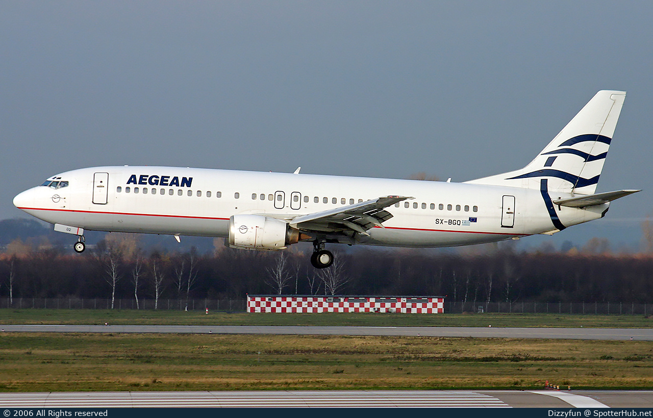 Photo of SX-BGQ - Boeing 737-4Y0 operated by Aegean Airlines
