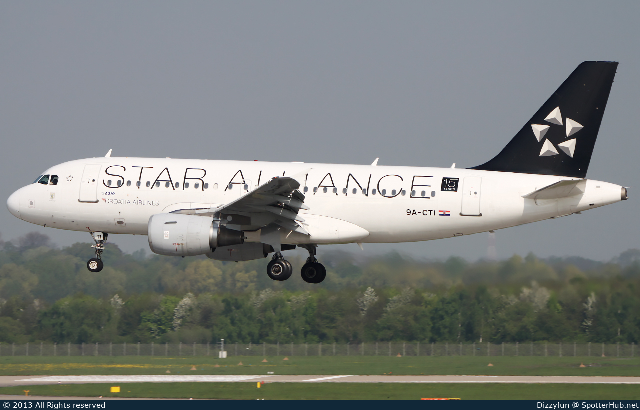 Photo of 9A-CTI - Airbus A319-112 operated by Croatia Airlines