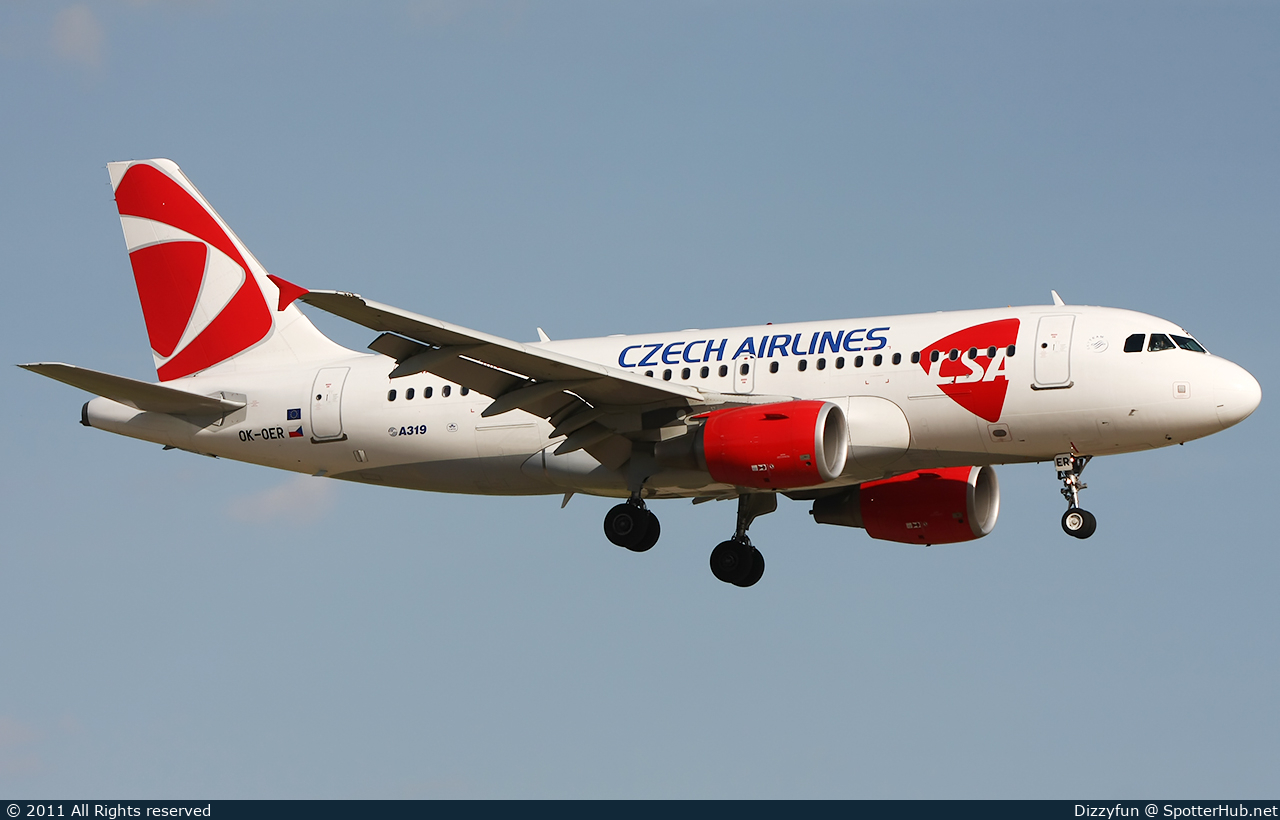 Photo of OK-OER - Airbus A319-112 operated by CSA Czech Airlines