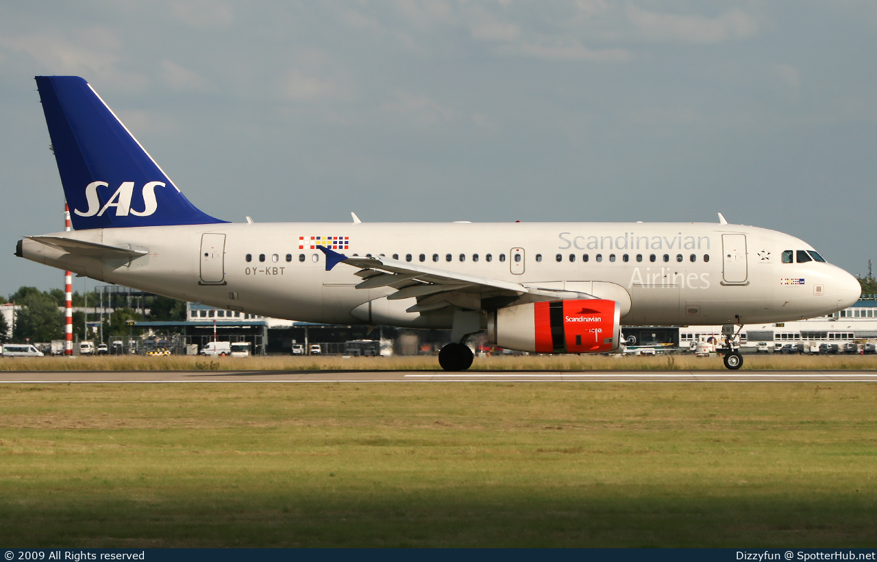 Photo of OY-KBT - Airbus A319-131 operated by SAS Scandinavian Airlines
