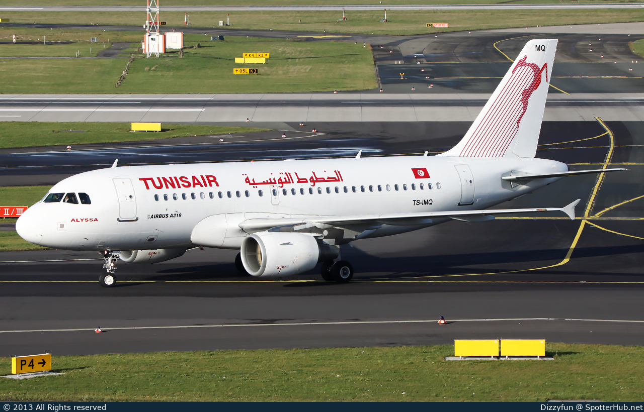 Photo of TS-IMQ - Airbus A319-112 operated by Tunisair