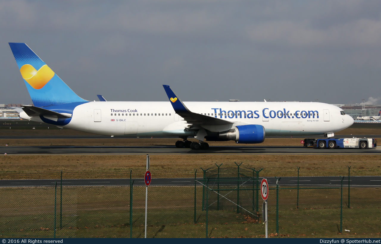 Photo of G-DAJC - Boeing 767-31K(ER) operated by Thomas Cook Airlines