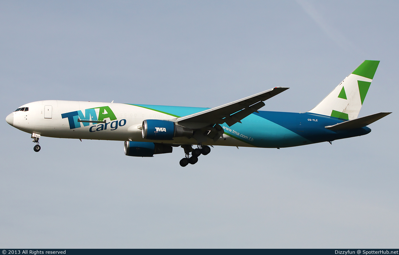 Photo of CS-TLZ - Boeing 767-375(ER)(BDSF) operated by TMA Cargo (opb EuroAtlantic Airways)