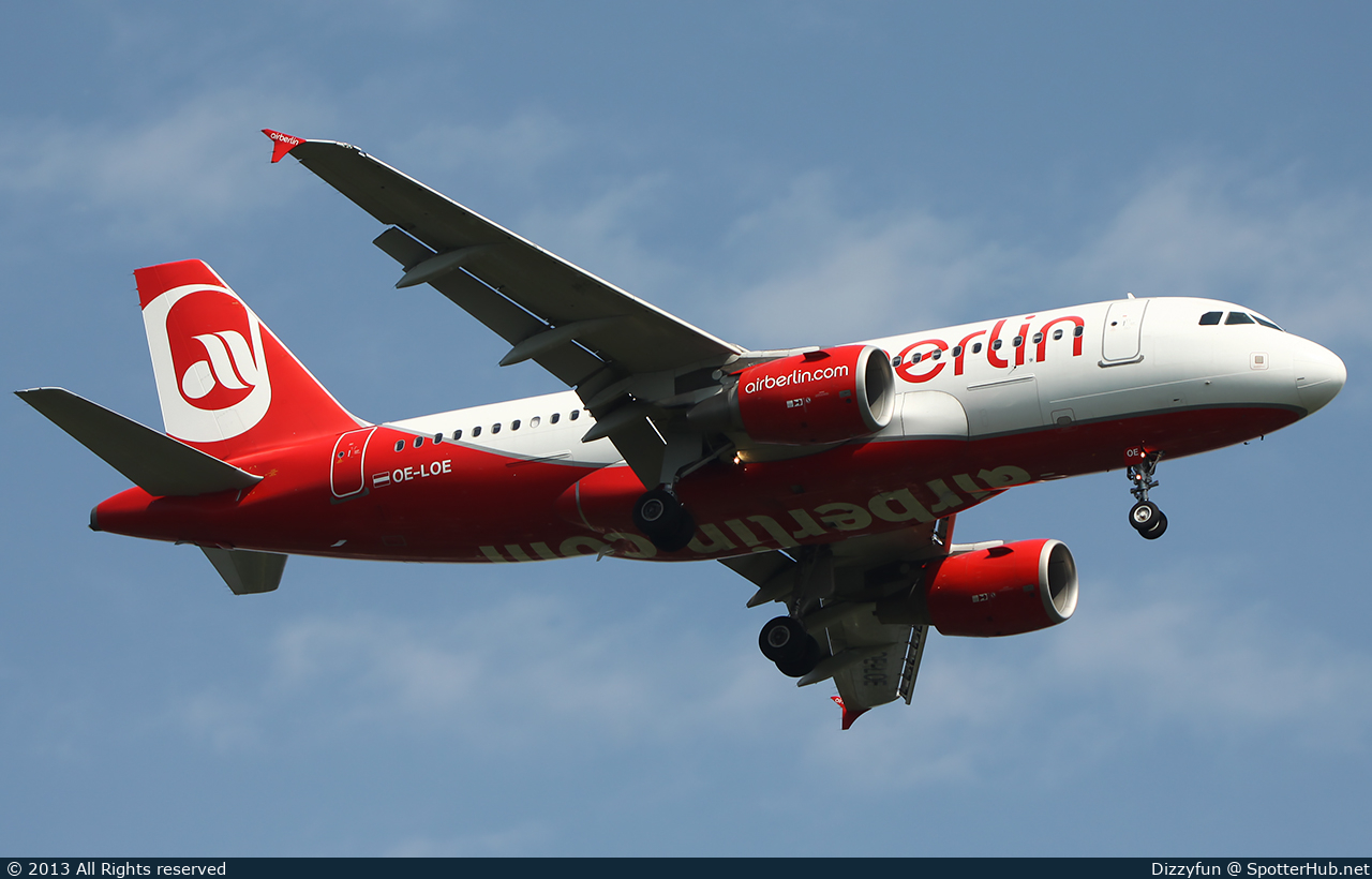Photo of OE-LOE - Airbus A319-112 operated by Air Berlin (opb Niki)