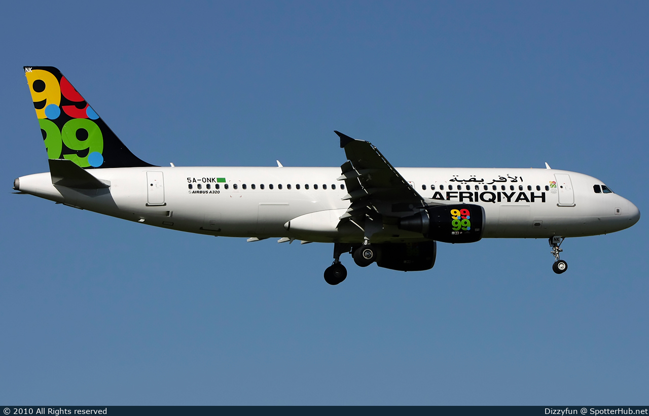 Photo of 5A-ONK - Airbus A320-214 operated by Afriqiyah Airways