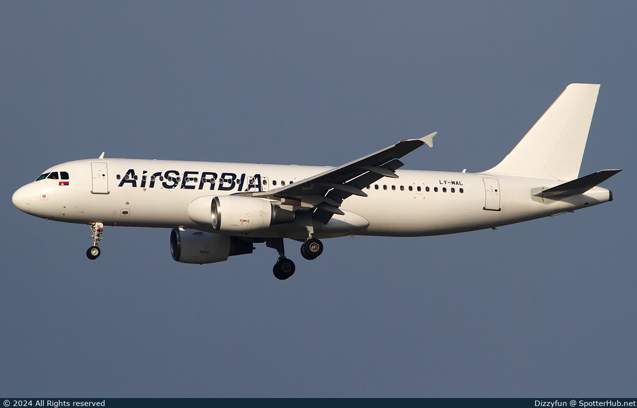 Photo of LY-MAL - Airbus A320-214 operated by Air Serbia (opb GetJet Airlines)