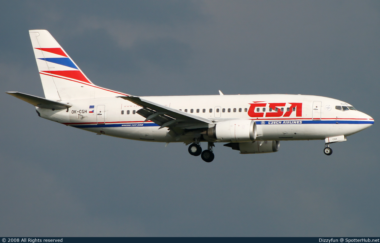 Photo of OK-CGH - Boeing 737-55S operated by CSA Czech Airlines