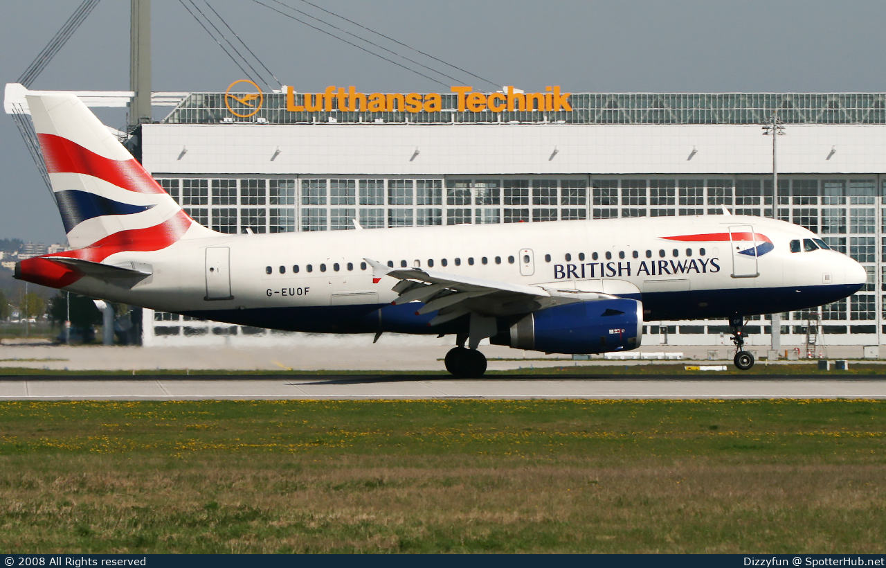 Photo of G-EUOF - Airbus A319-131 operated by British Airways