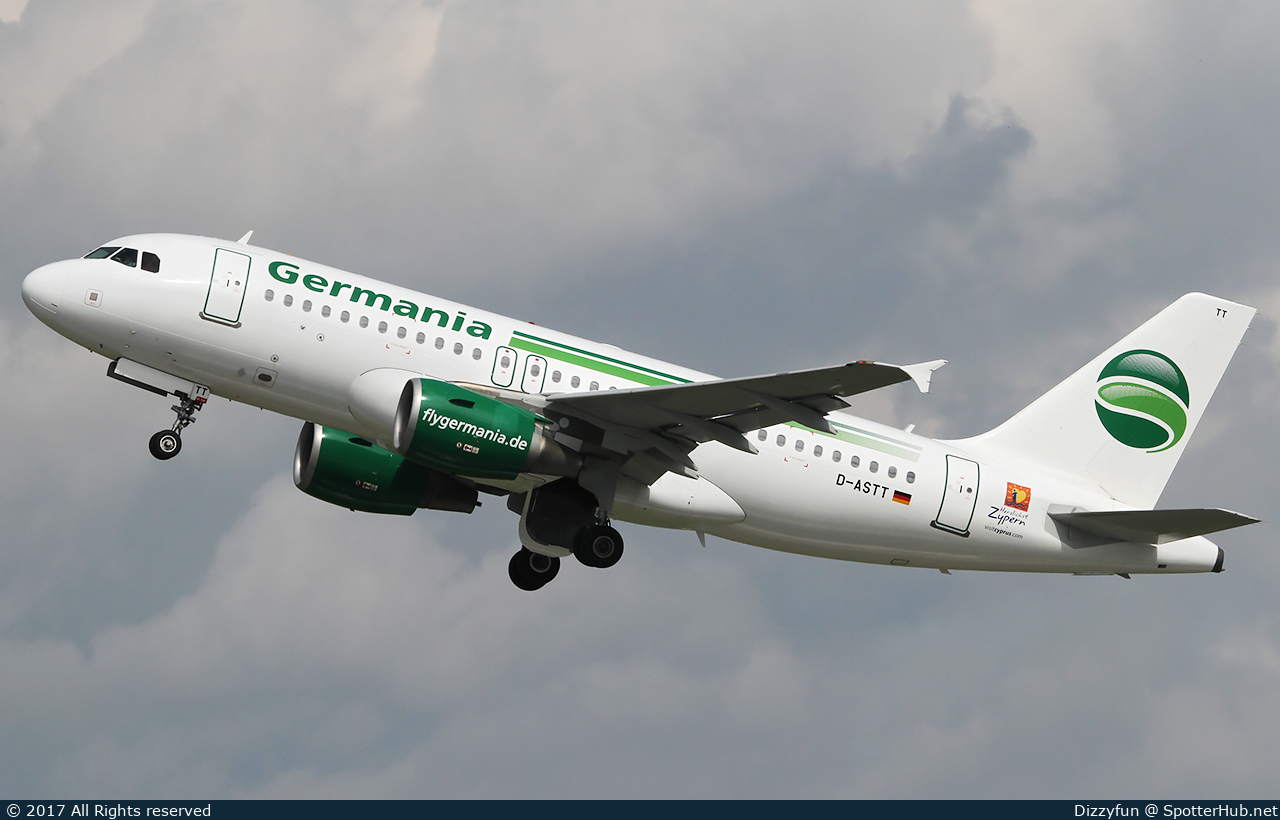Photo of D-ASTT - Airbus A319-112 operated by Germania