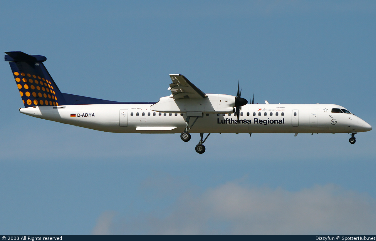 Photo of D-ADHA - Bombardier DHC-8-402 Dash 8 Q400 operated by Lufthansa Regional (opb Augsburg Airways)
