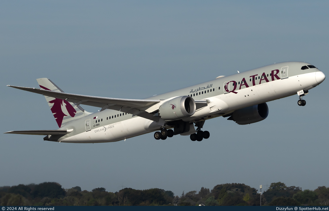 Photo of A7-BHO - Boeing 787-9 Dreamliner operated by Qatar Airways