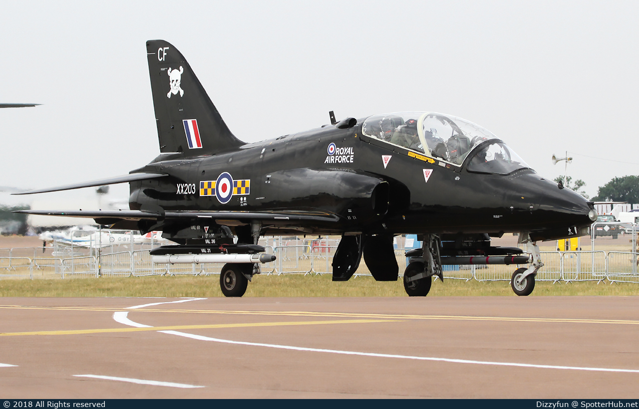 Photo of XX203 - British Aerospace Hawk T1A operated by Royal Air Force