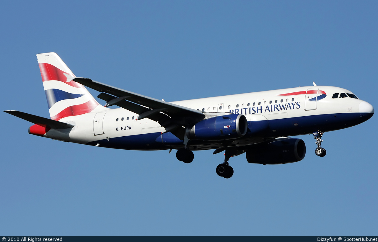 Photo of G-EUPA - Airbus A319-131 operated by British Airways